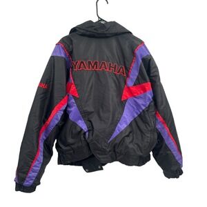 Yamaha Vintage Racing Motorcycle Jacket Black Purple Red Moto Y2K XL XXL
